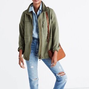 Madewell Fleet Jacket Light Olive Green 100% Cotton XS